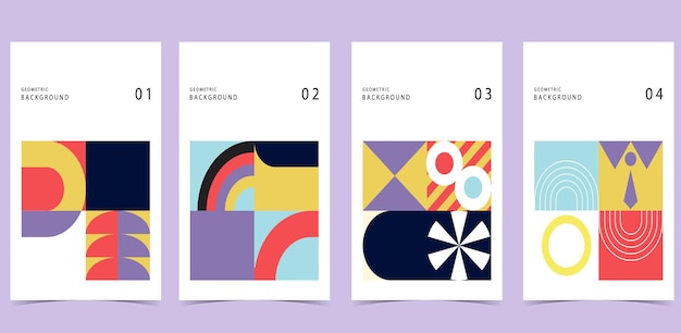 Ilustración del vector de fondo vertical geométrico de la forma para el diseño a4