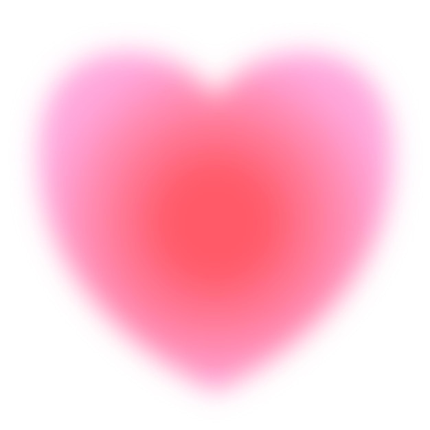 Ilustración de vector de forma de corazón rosa suave borrosa