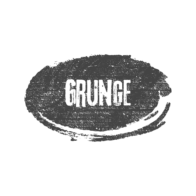 Vector ilustración de vector de forma de pincel de elipse negro grunge.