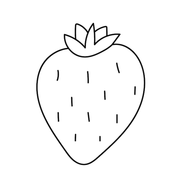 Ilustración del vector de fresa en estilo doodle