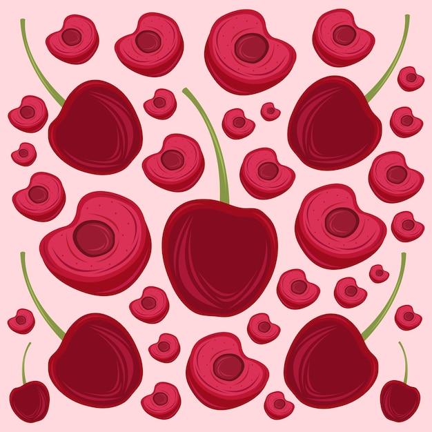 Ilustración de vector de fruta de cereza bing