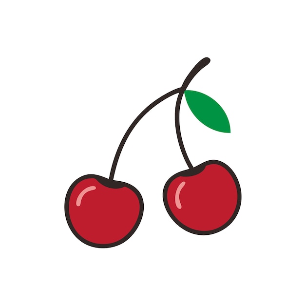 Ilustración de vector de fruta de cereza
