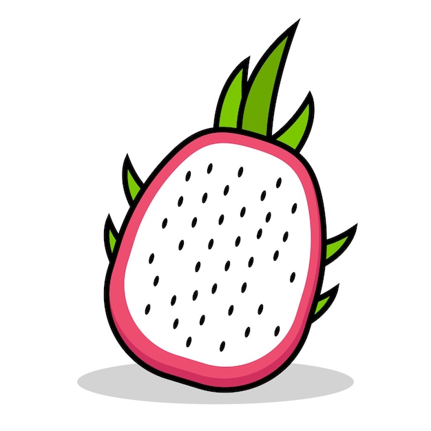 Ilustración de vector de fruta de dragón ideal para el tema de la comida de frutas