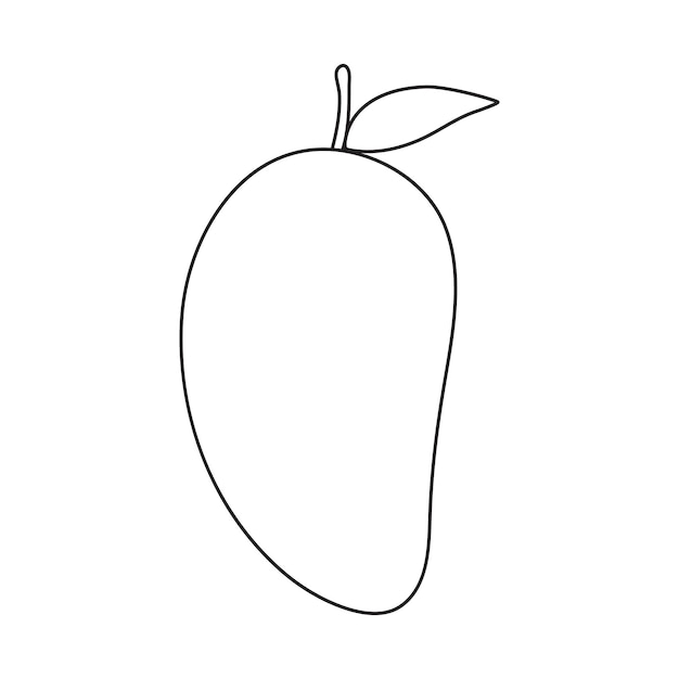 Ilustración de vector de fruta de mango dibujado a mano
