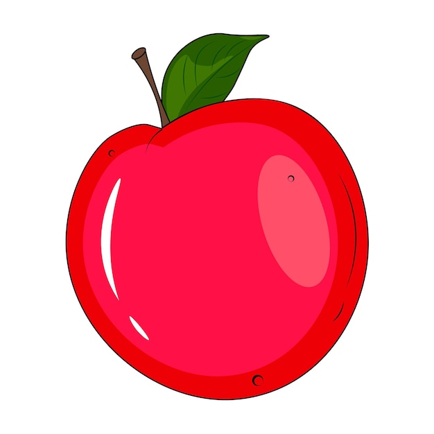 Ilustración de vector de fruta de manzana