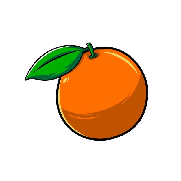 Vector ilustración de vector de fruta naranja