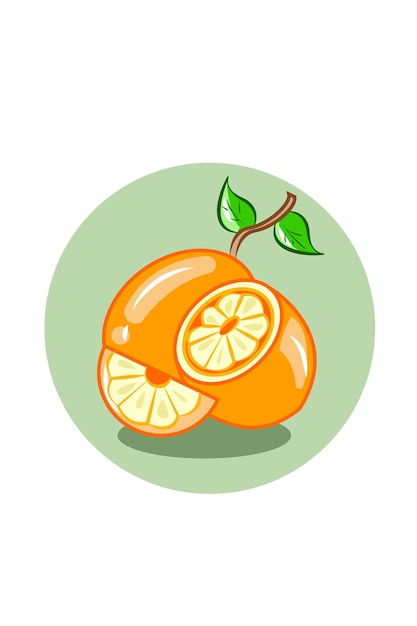 Ilustración de vector de fruta naranja