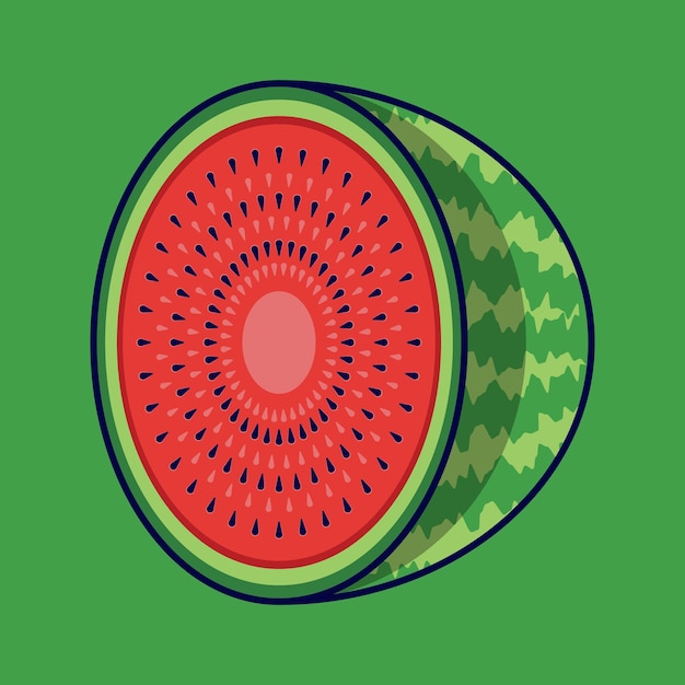 Vector ilustración de vector de fruta de sandía