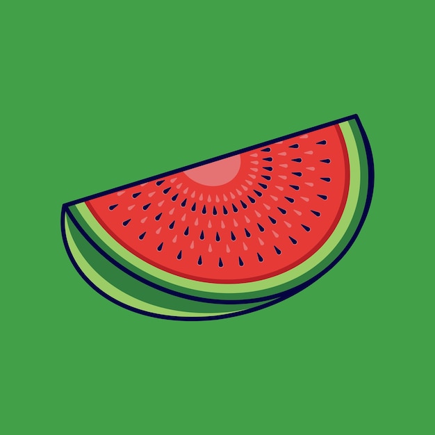 Ilustración de vector de fruta de sandía