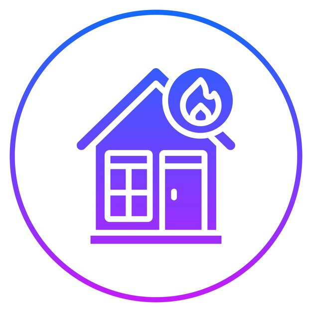 Ilustración del vector de fuego de la casa