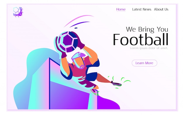 Vector ilustración de vector de fútbol para diseño web,