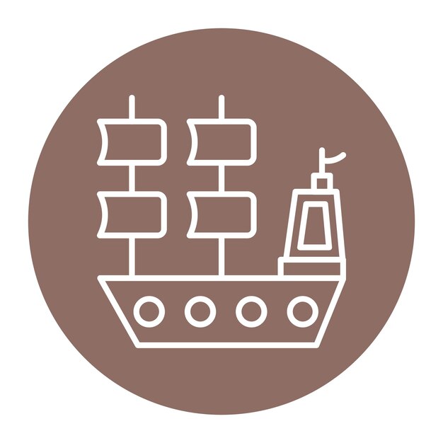 Ilustración del vector del galeón