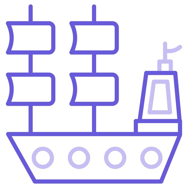 Ilustración del vector del galeón