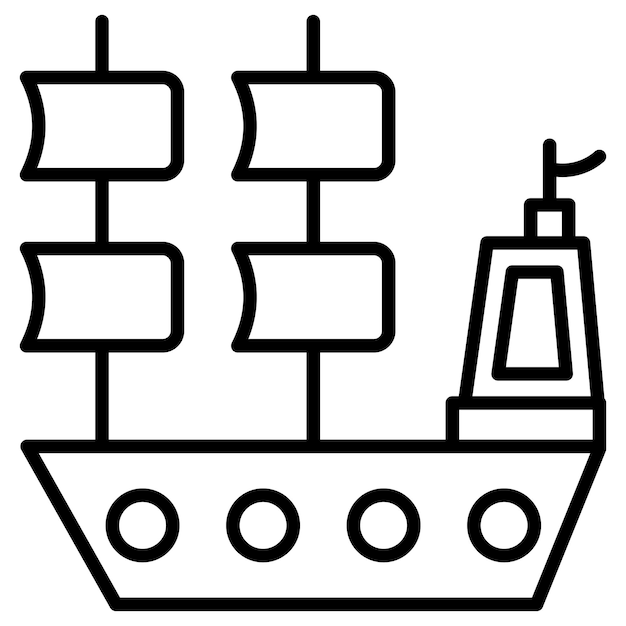 Ilustración del vector del galeón