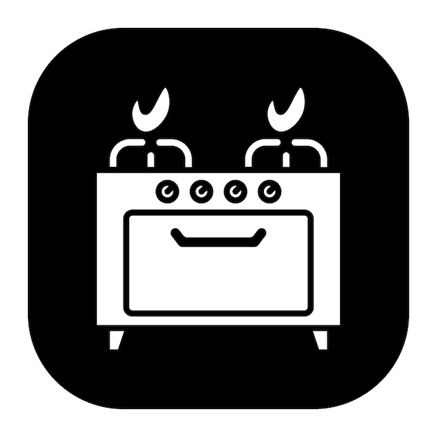 Ilustración del vector de gas de la estufa
