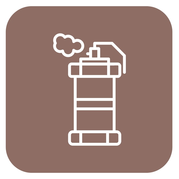 Ilustración del vector de los gases lacrimógenos