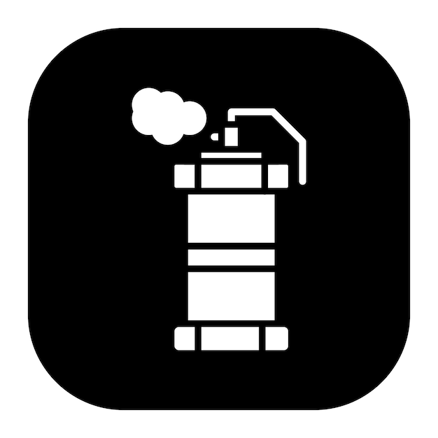Ilustración del vector de los gases lacrimógenos