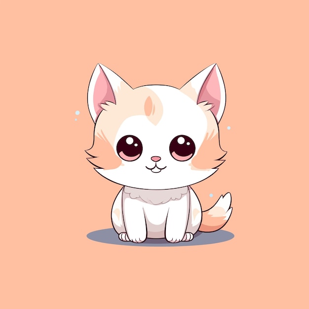 Ilustración de Vector de gato lindo feliz