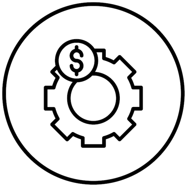 Ilustración del vector de gestión de costes