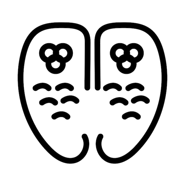 Ilustración del vector de las glándulas paratiroides