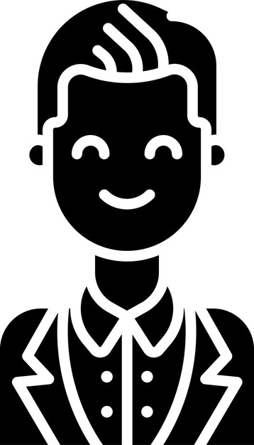 Ilustración de vector de glifo sólido candidato