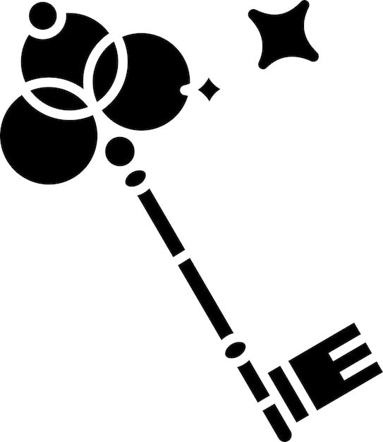 Ilustración del vector de glifo sólido clave