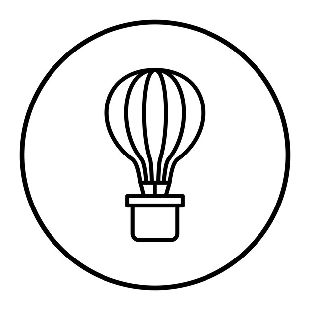 Ilustración del vector del globo aéreo