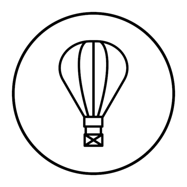 Ilustración del vector del globo de aire caliente