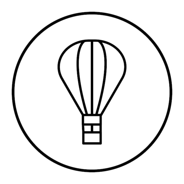 Ilustración del vector del globo de aire caliente
