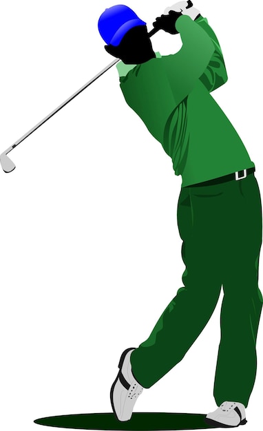 Vector ilustración del vector del golfista