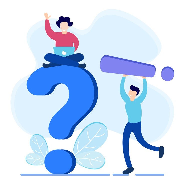 Vector ilustración, vector, gráfico, caricatura, carácter, de, pregunta y respuesta