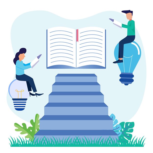 Ilustración vector gráfico personaje de dibujos animados de apoyo educativo