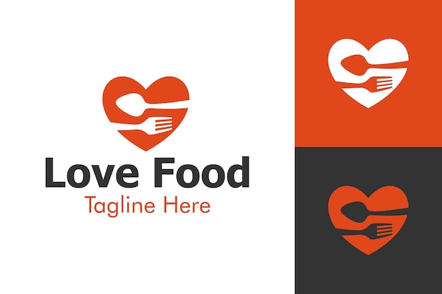 Ilustración vector graphic of love food logo perfect to use for food company