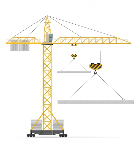 Vector ilustración de vector de grúa de construcción