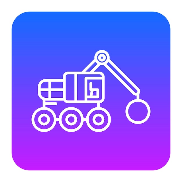 Ilustración del vector de la grúa de demolición