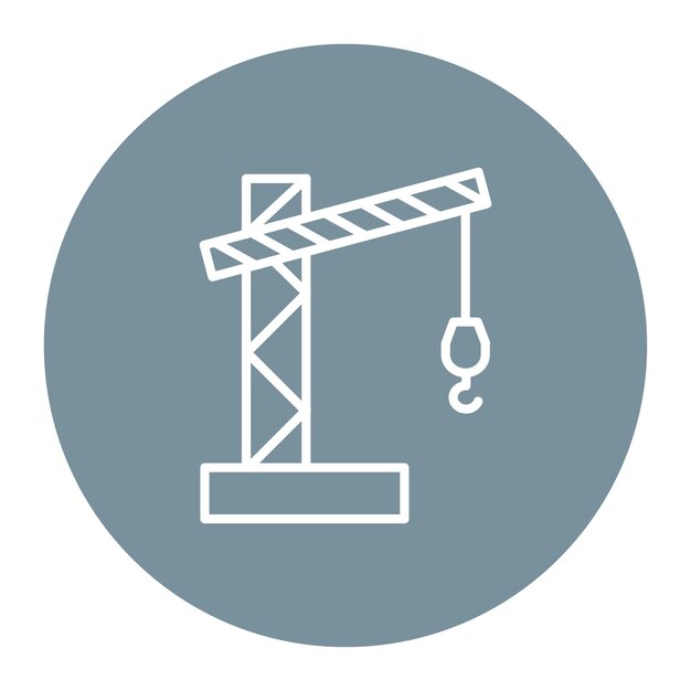 Ilustración del vector de la grúa de la torre