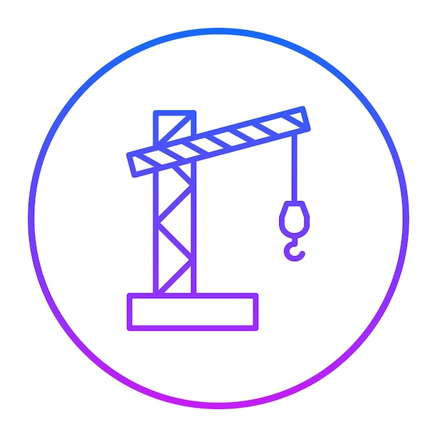 Ilustración del vector de la grúa de la torre