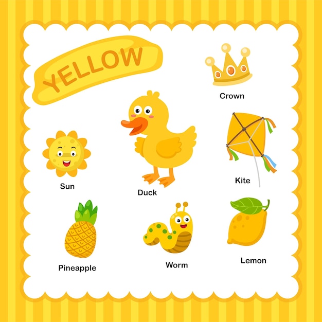 Ilustración de vector de grupo amarillo de color aislado