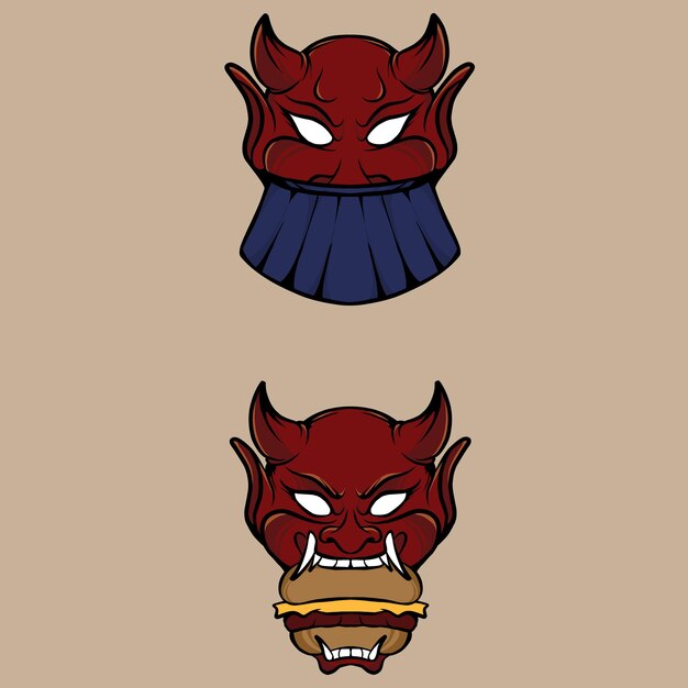 Ilustración de vector de hamburguesa oni