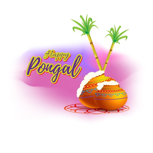 Ilustración de vector de Happy Pongal