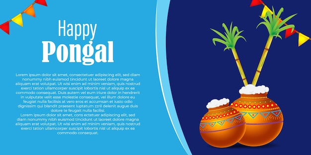 Ilustración de vector de happy pongal