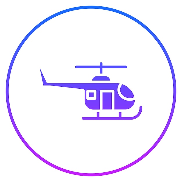 Ilustración del vector del helicóptero del ejército