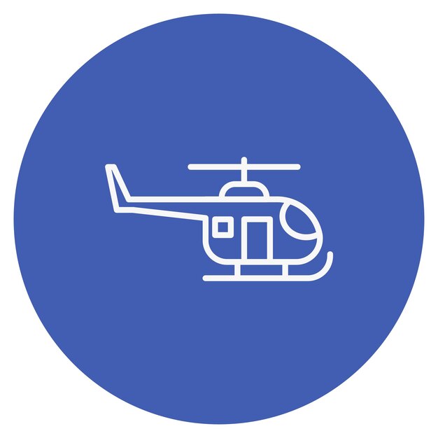 Ilustración del vector del helicóptero del ejército