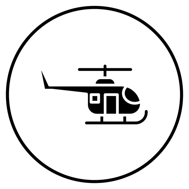 Ilustración del vector del helicóptero del ejército
