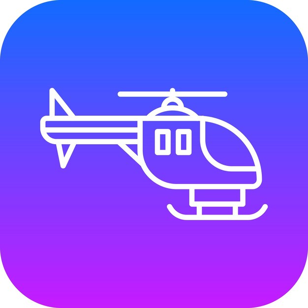 Ilustración del vector del helicóptero
