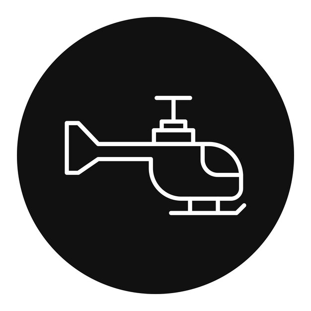 Ilustración del vector del helicóptero