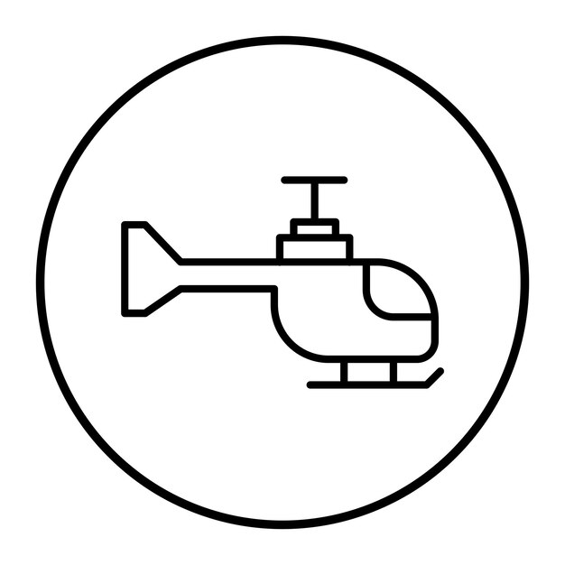 Ilustración del vector del helicóptero