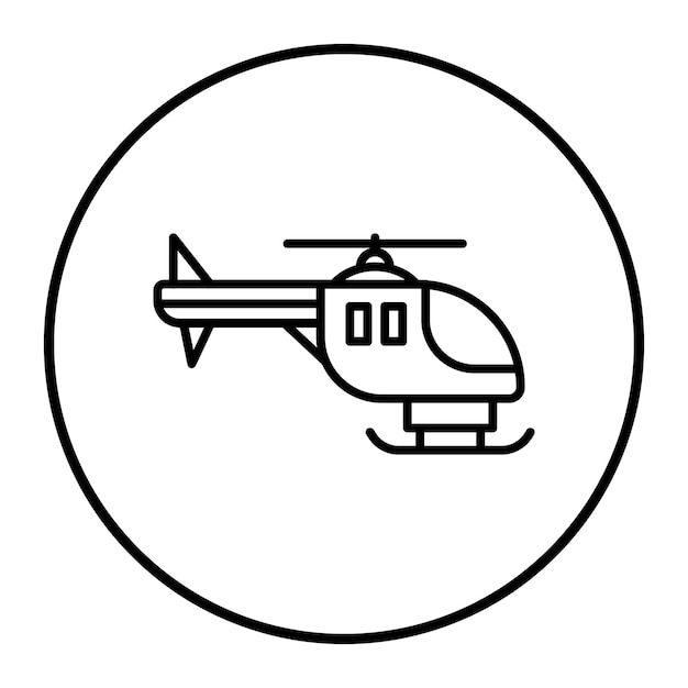 Ilustración del vector del helicóptero