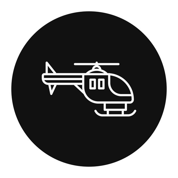 Ilustración del vector del helicóptero