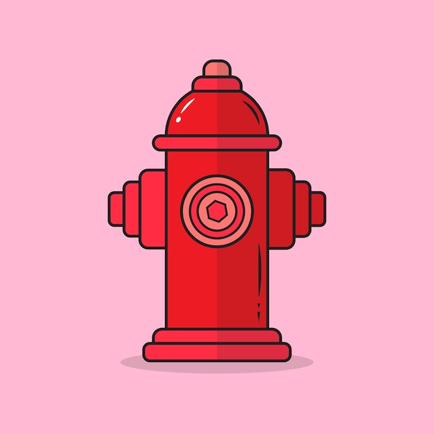 Ilustración de vector de hidrante de fuego rojo